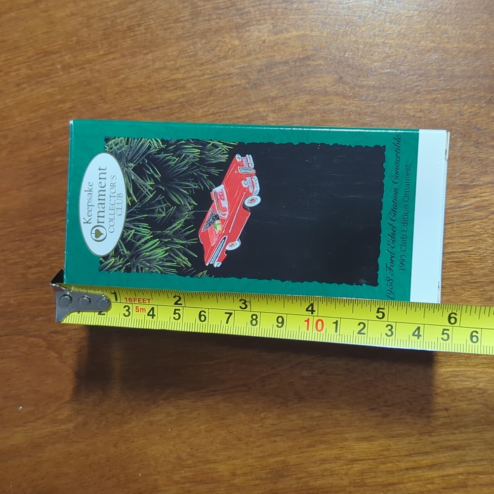 Hallmark Ornament "1958 Ford Edsel Citation Convertible" Red 1995 - Picture 13 of 14